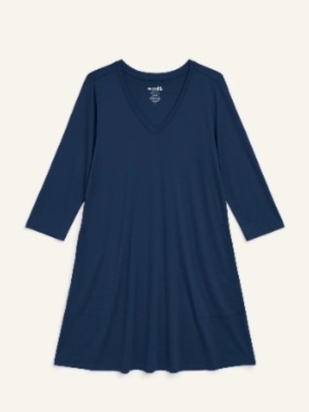 Wool& Willow Swing Dress size L-Long Marine Blue - Picture 3 of 5